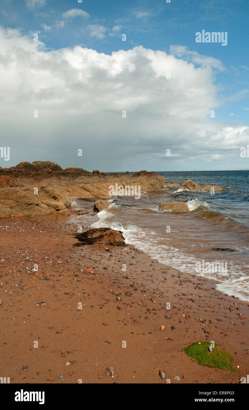 Beach After Rian Rosemarkie Beach after rain storm Stock Photo - Alamy
