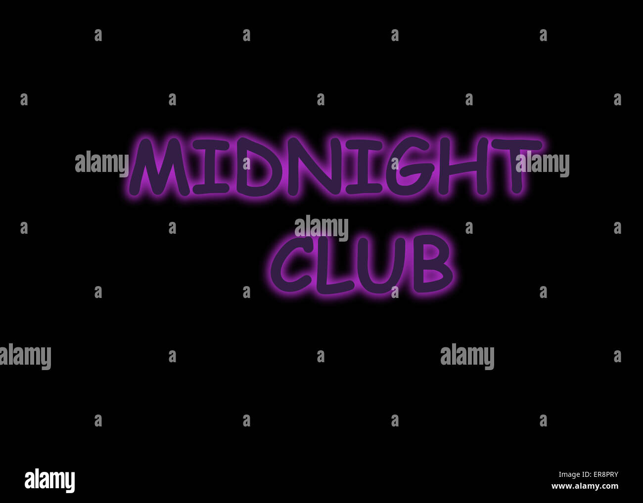 Background illustration for Midnight Club Stock Photo - Alamy