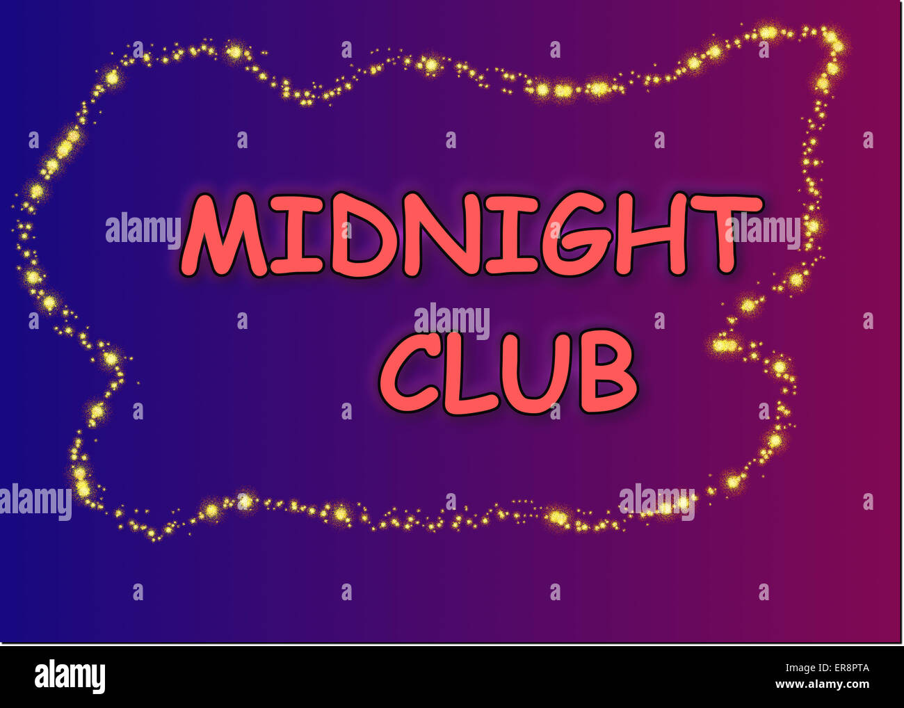 Background illustration for Midnight Club Stock Photo - Alamy