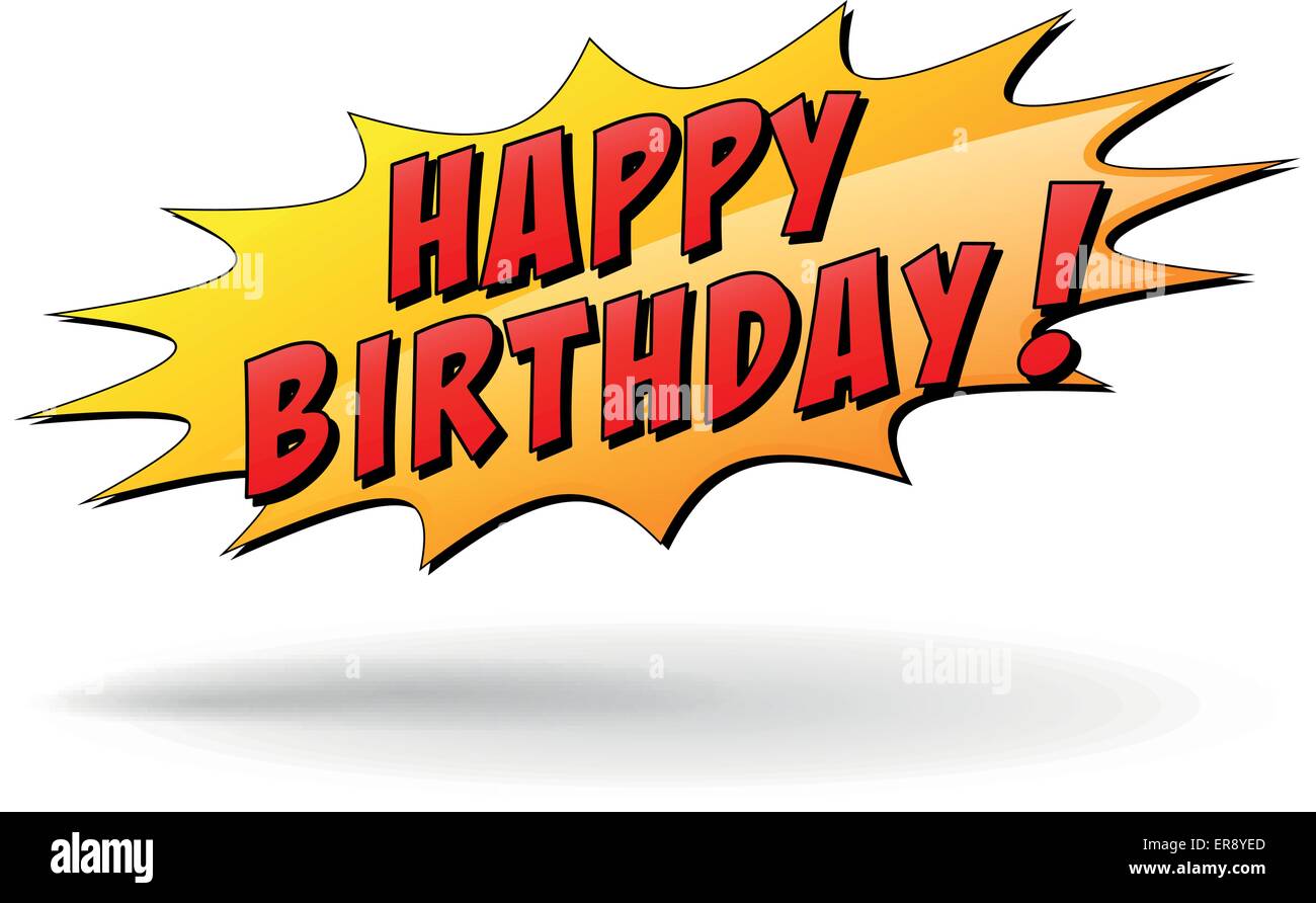 Vector illustration of happy birthday star icon Stock Vector Image