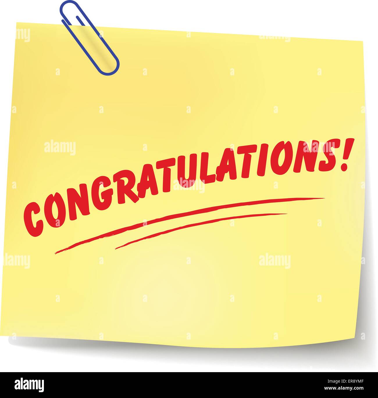 Vector illustration of congratulations message on white background Stock Vector