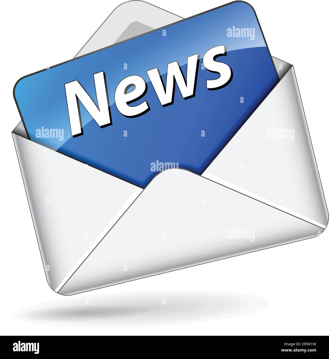 Vector illustration of news mail icon concept Stock Vector