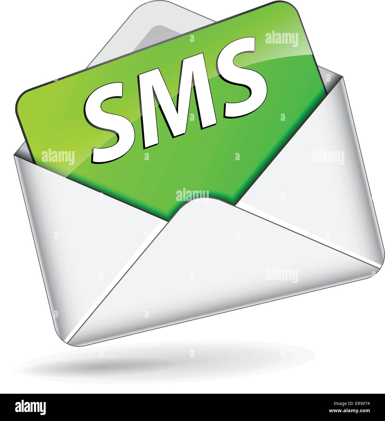 Vector illustration of sms mail envelope icon concept Stock Vector