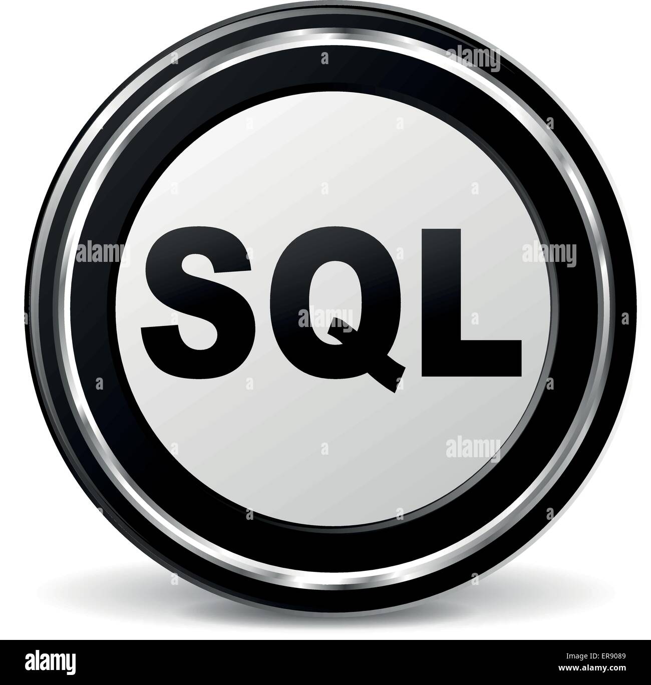 Vector illustration of sql metal icon on white background Stock Vector ...