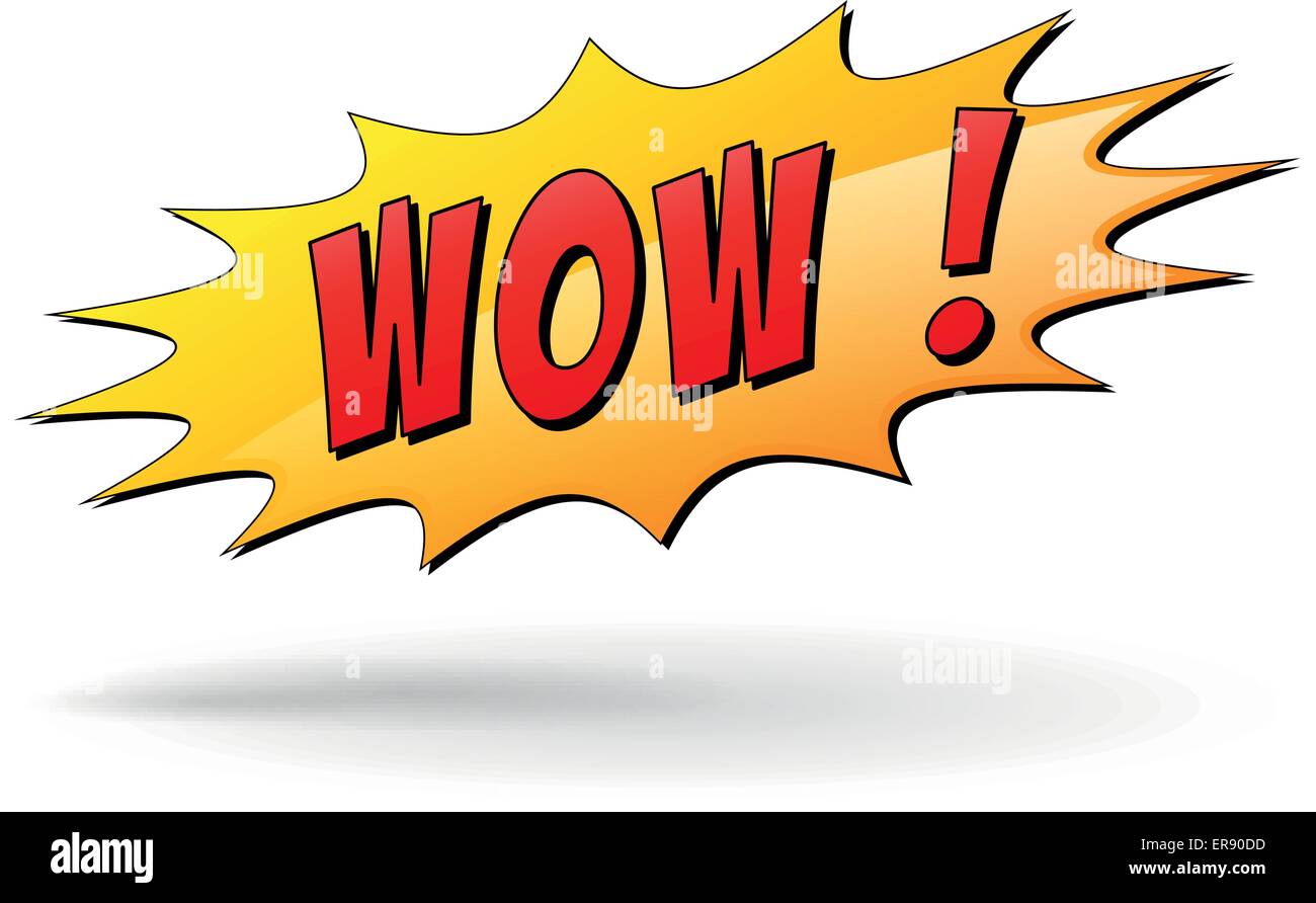 Vector illustration of wow star icon on white background Stock Vector