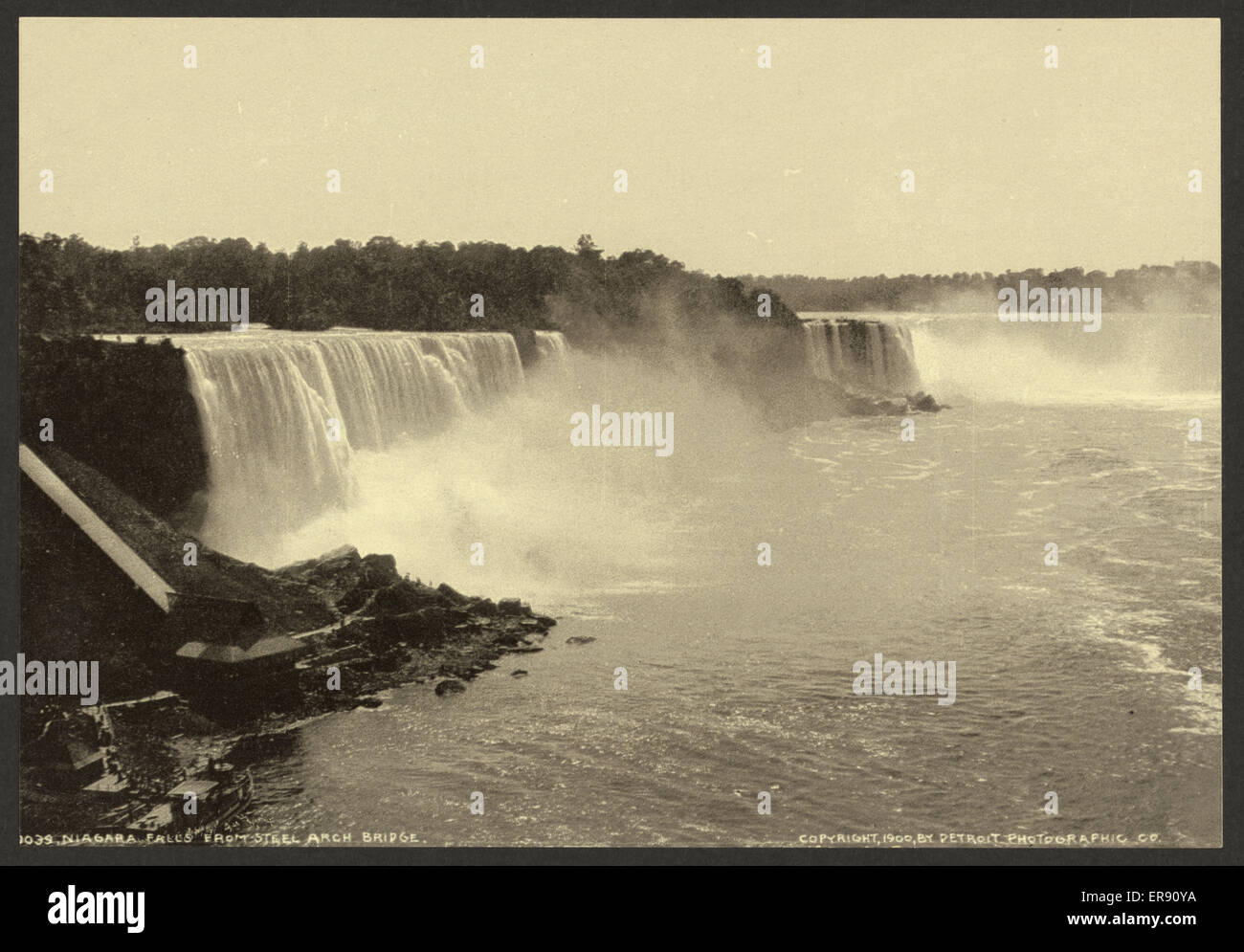 Niagara Falls from Steel Arch Bridge Stock Photo Alamy