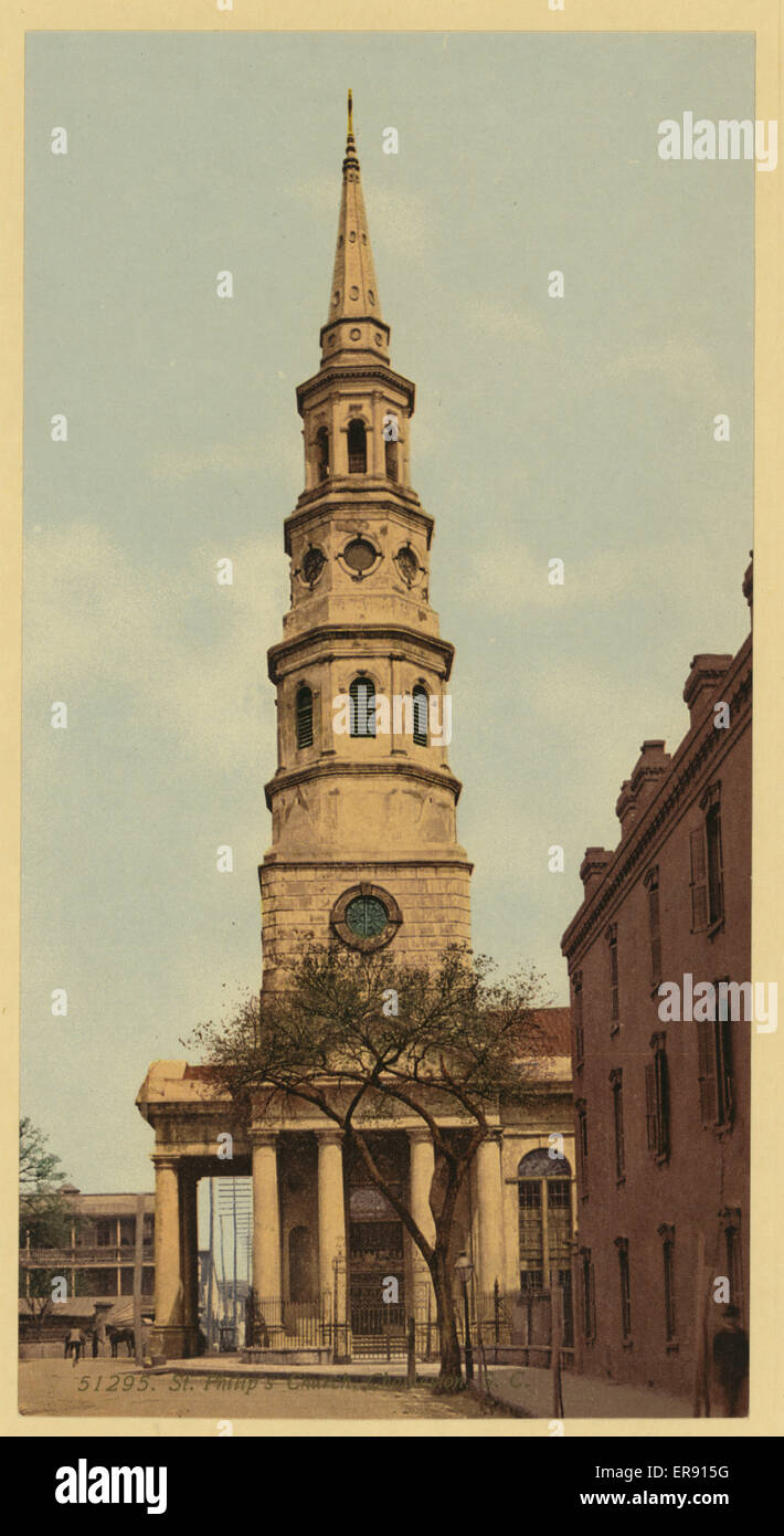 St. Philip's Church, Charleston, S.C. Stock Photo