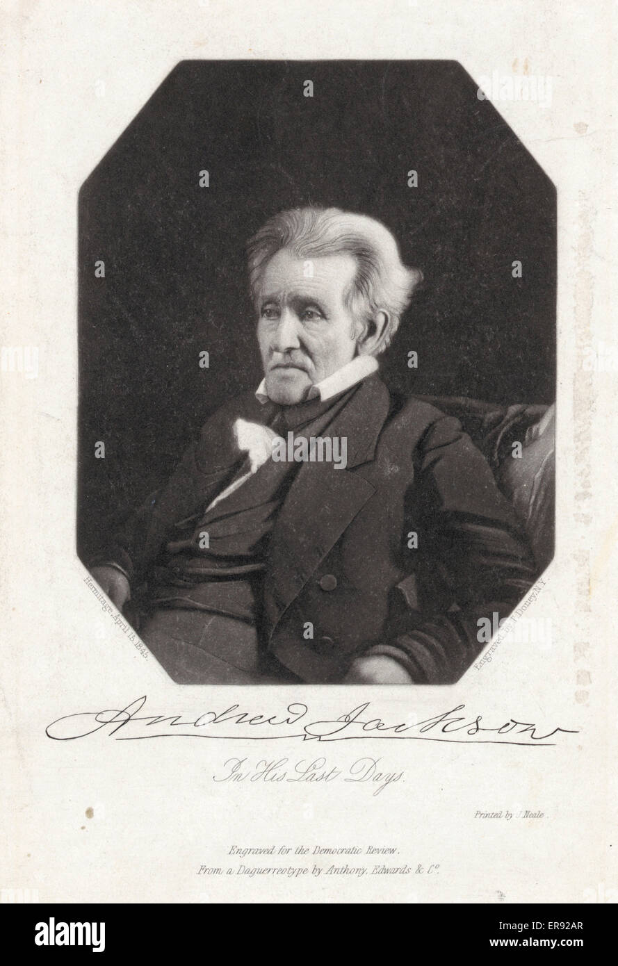 Andrew Jackson in his last days Stock Photo