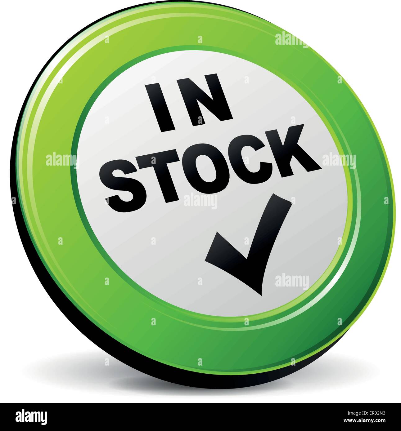 Vector illustration of green and black in stock icon Stock Vector