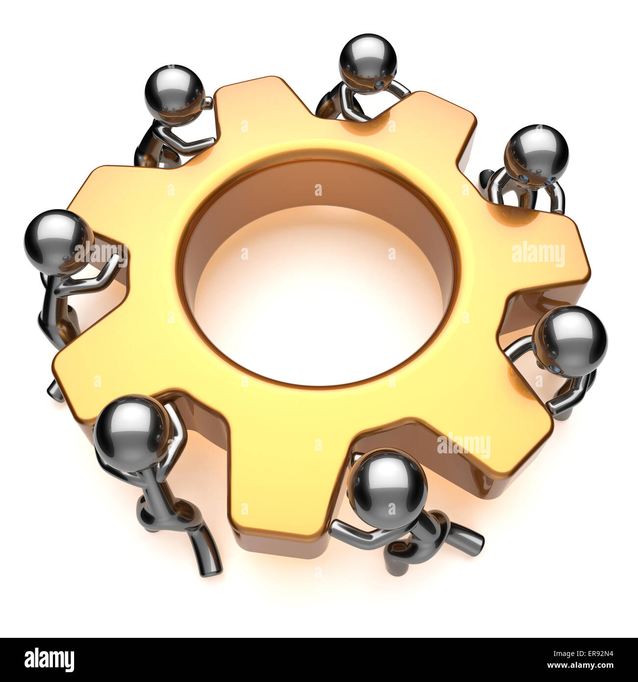 Teamwork business process workers start High Resolution Stock ...