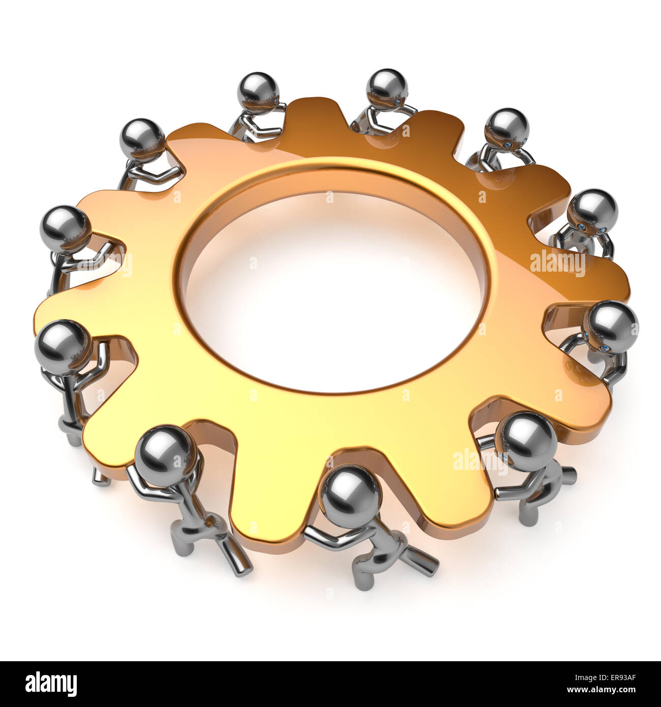 Teamwork business process workers start High Resolution Stock ...