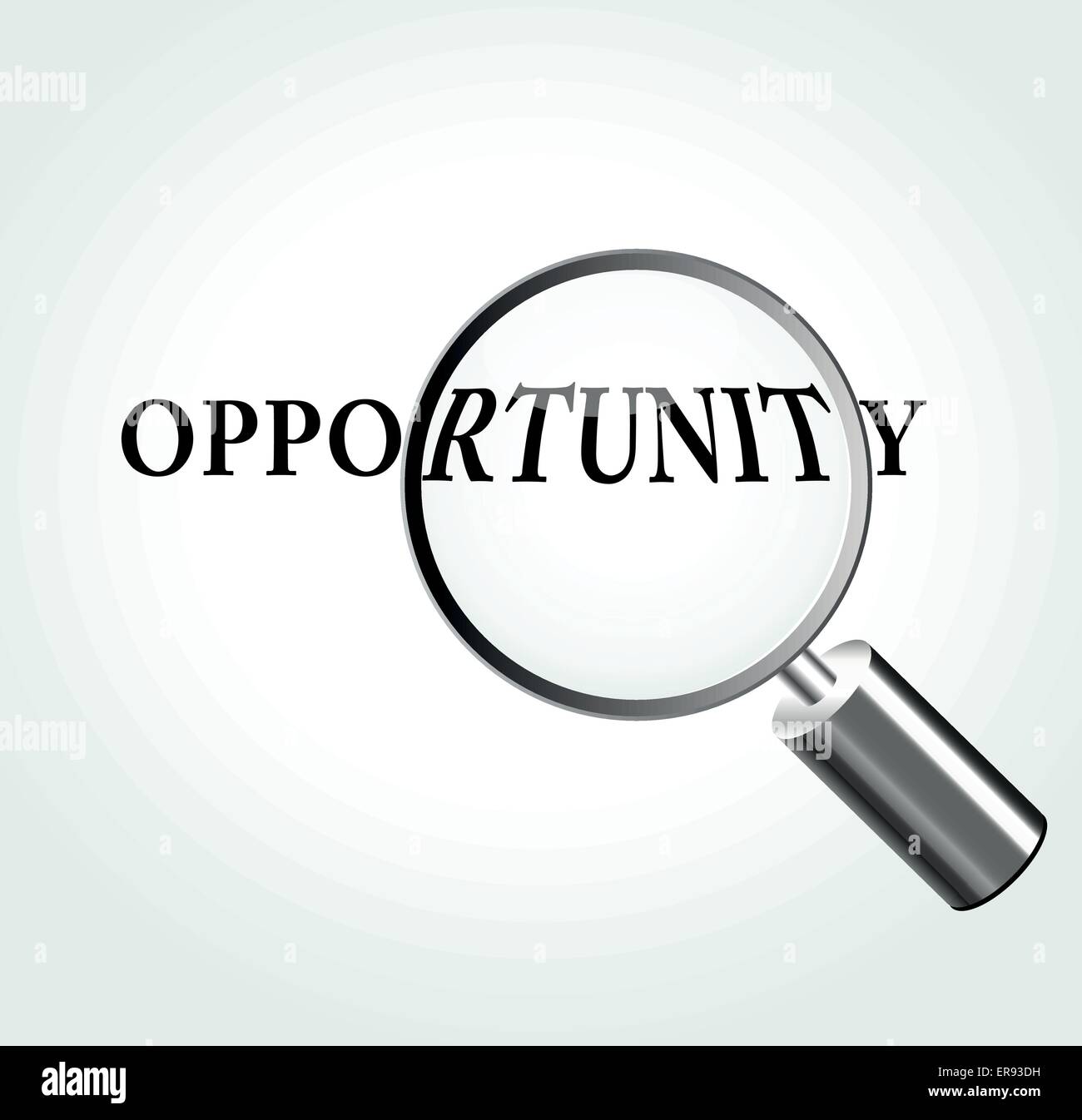 Vector illustration of opportunity concept with magnifying Stock Vector ...