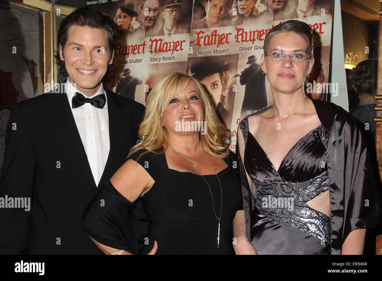 Hollywood, California, USA. 29th May, 2015. I15760CHW.Damian Chapa Presents ''Father Rupert Mayer'' Los Angeles Premiere.Crest Theatre, Westwood, CA.05/28/2015.OLIVER GRUBER, GLORIA KISEL AND NICOLA MAYERL - ACTRESS/PRODUCER.©Clinton H. Wallace/Photomundo International/ Photos inc Credit:  Clinton Wallace/Globe Photos/ZUMA Wire/Alamy Live News Stock Photo