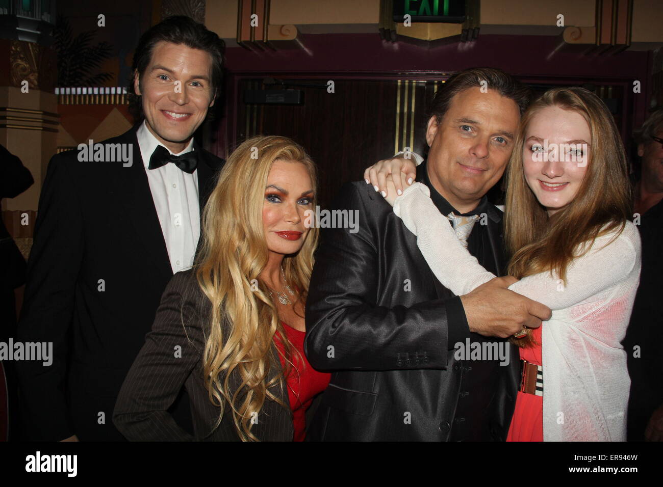 Hollywood, California, USA. 29th May, 2015. I15760CHW.Damian Chapa Presents ''Father Rupert Mayer'' Los Angeles Premiere.Crest Theatre, Westwood, CA.05/28/2015.OLIVER GRUBER, SUZAN HUGHES, DAMIAN CHAPA AND CHARLENE GEISLER .©Clinton H. Wallace/Photomundo International/ Photos Inc Credit:  Clinton Wallace/Globe Photos/ZUMA Wire/Alamy Live News Stock Photo