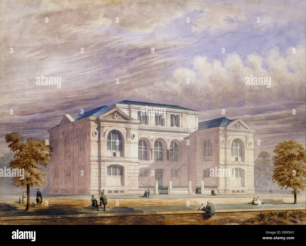 Lenox Library, New York City. Perspective rendering Stock Photo Alamy