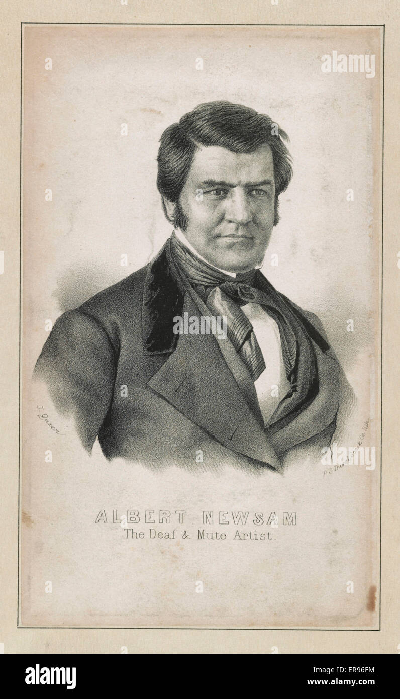 Albert Newsam, the deaf & mute artist Stock Photo Alamy