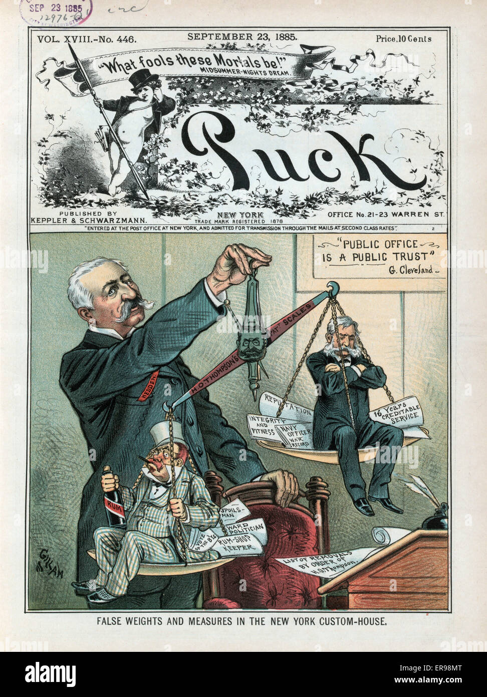 False weights and measures in the New York customhouse Stock Photo Alamy