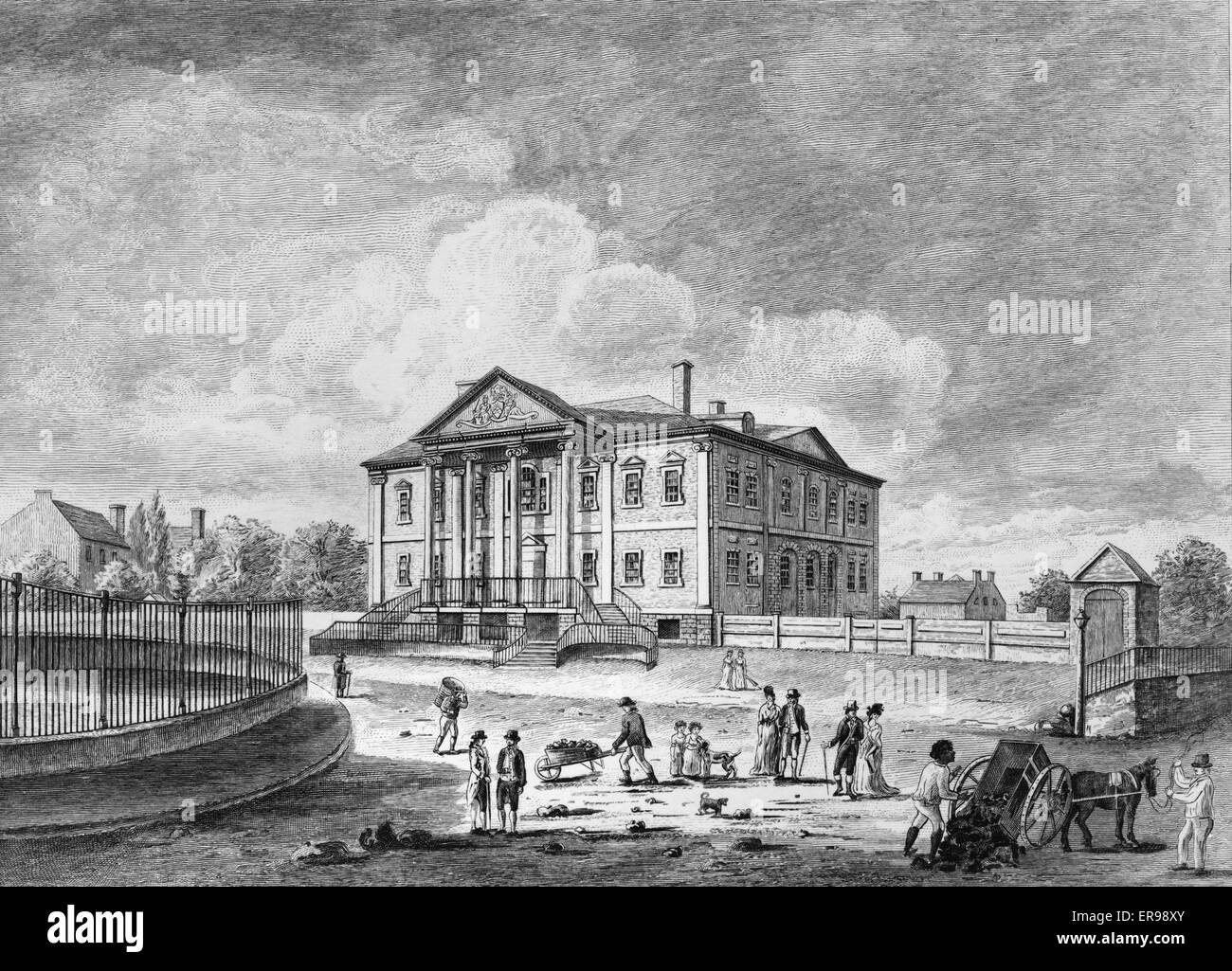 The Custom House, New York, 1799-1815 Stock Photo
