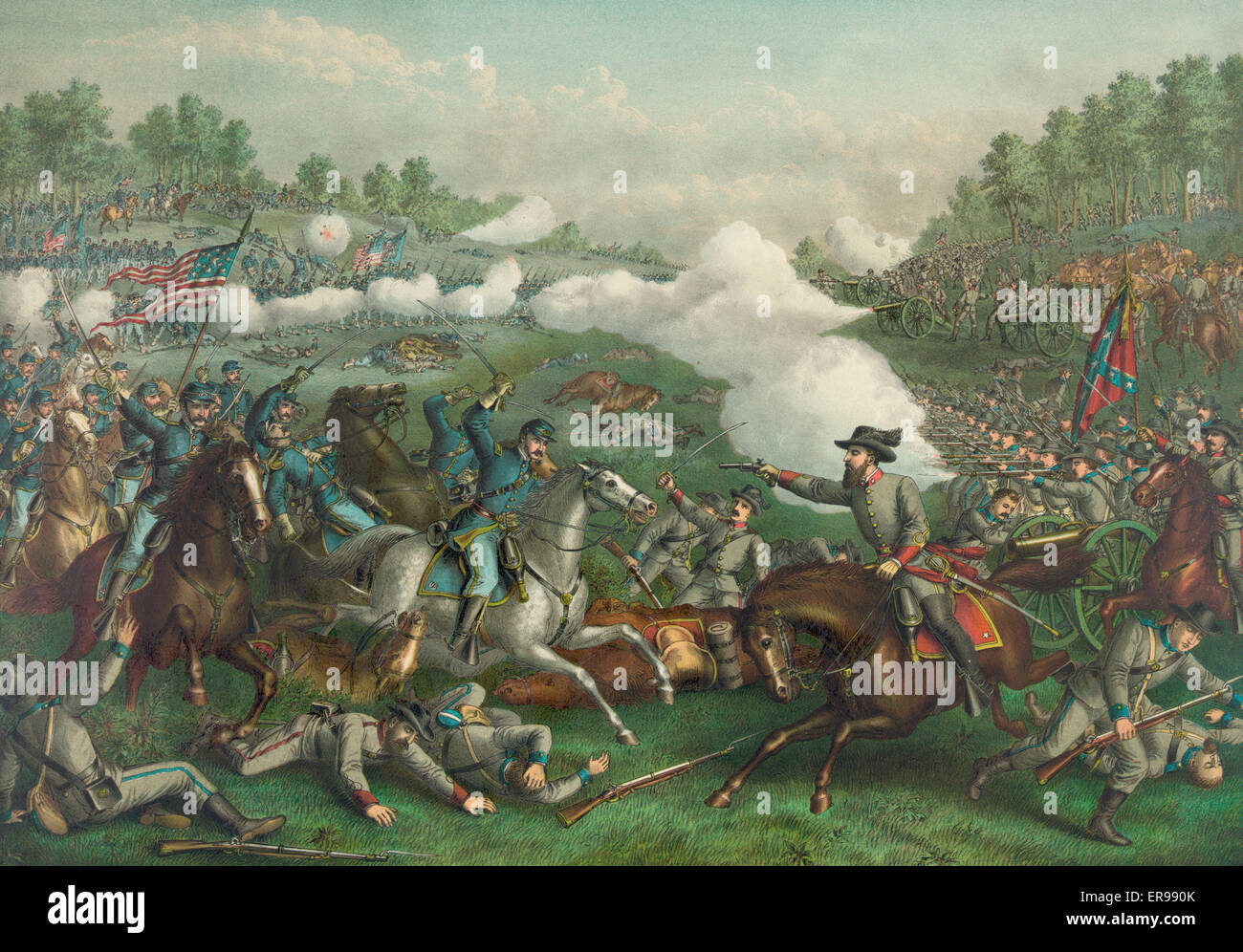 Battle of Opequan or Winchester, Va.--Sept. 19' 1864--Union: Stock Photo