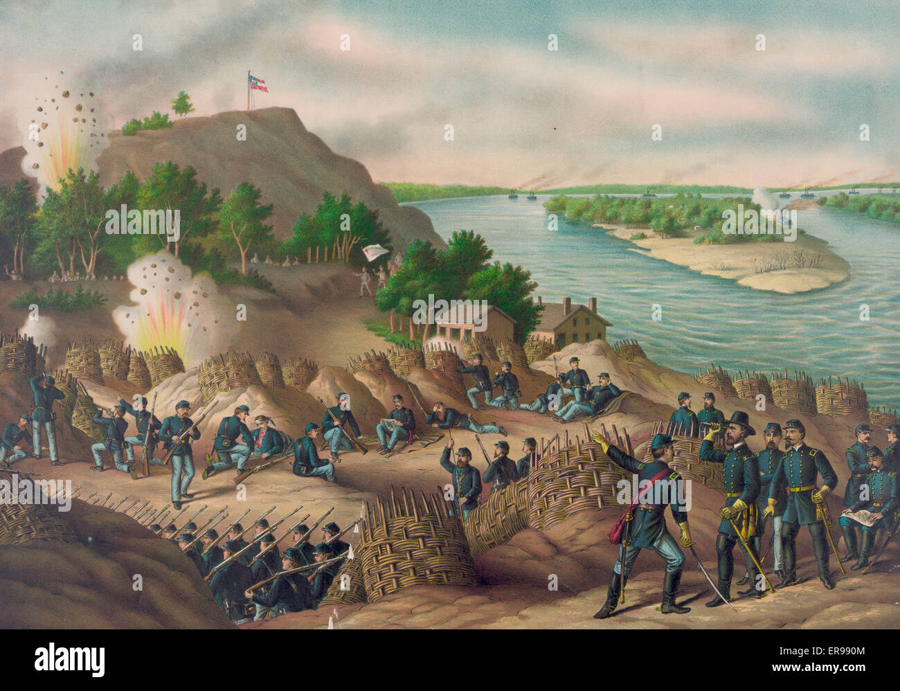 Siege of Vicksburg--13, 15, & 17 Corps, Commanded by Gen. U. Stock Photo