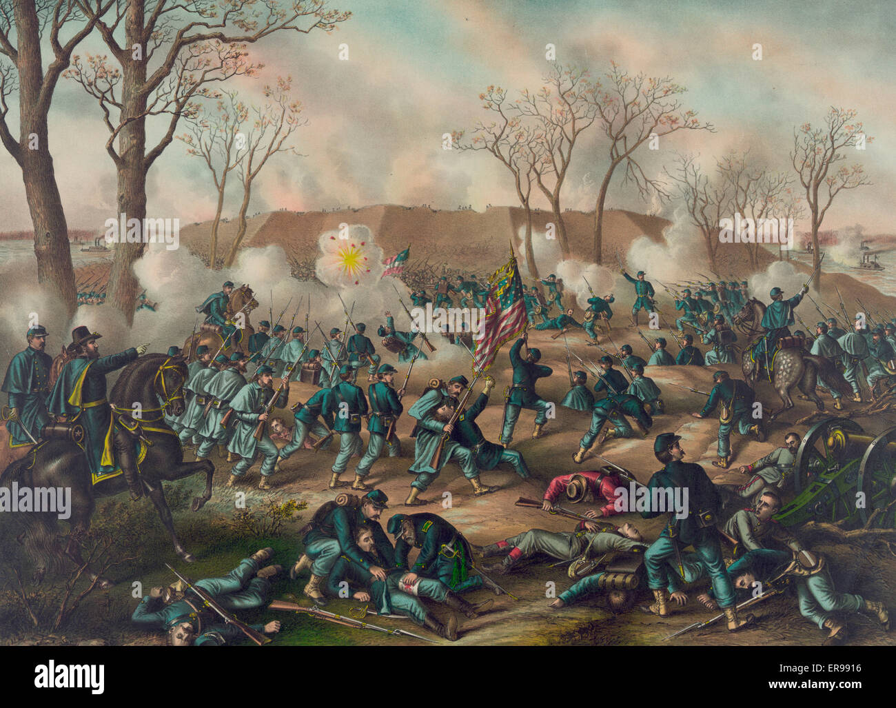 Battle of Fort Donelson, American Civil War. Capture of General S.B ...