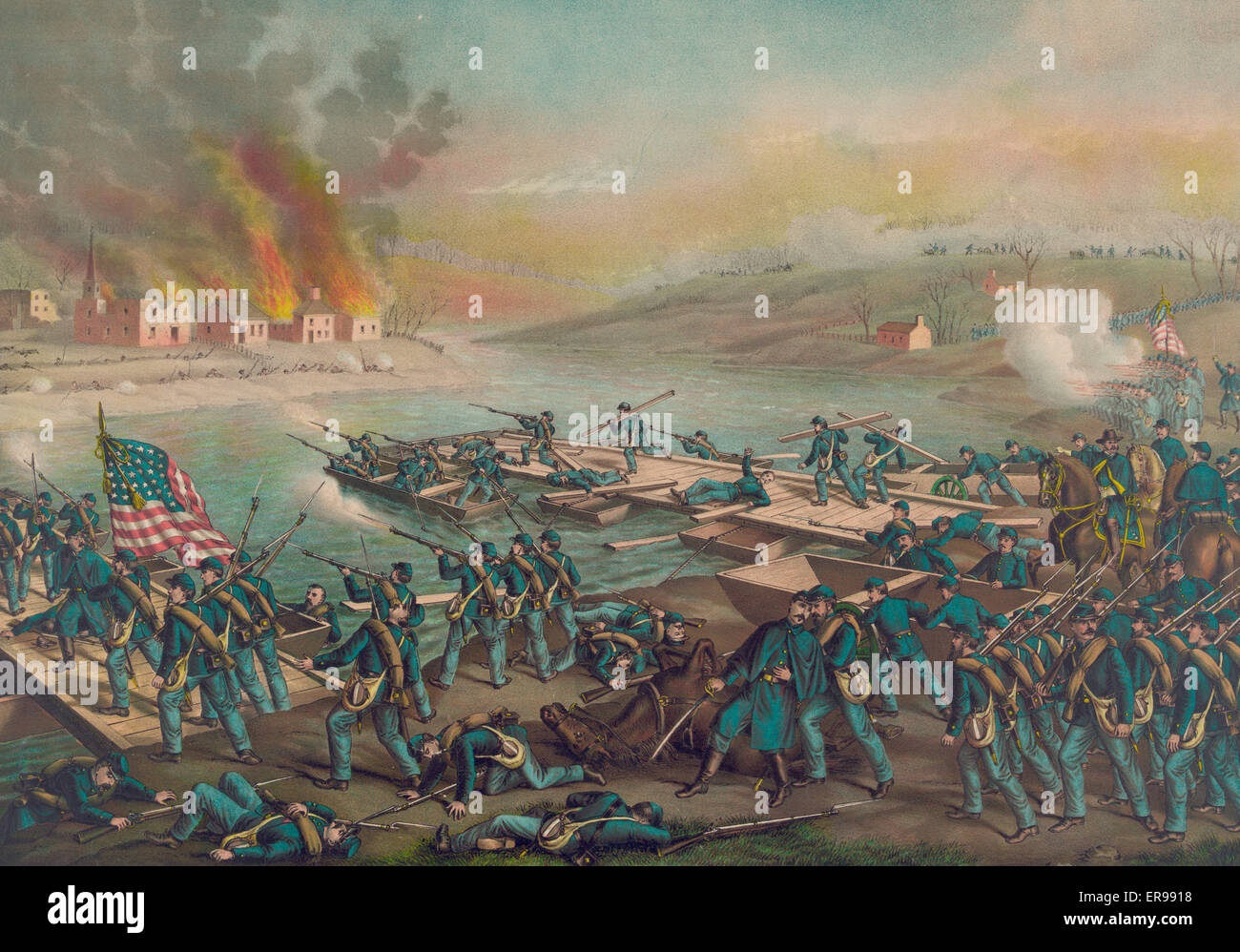 Battle of Kenesaw Mountain, American Civil War, June 27, 1864. Union (Gen. Sherman)  Confederate (Gen. Johnston) 27th June 1864 Stock Photo