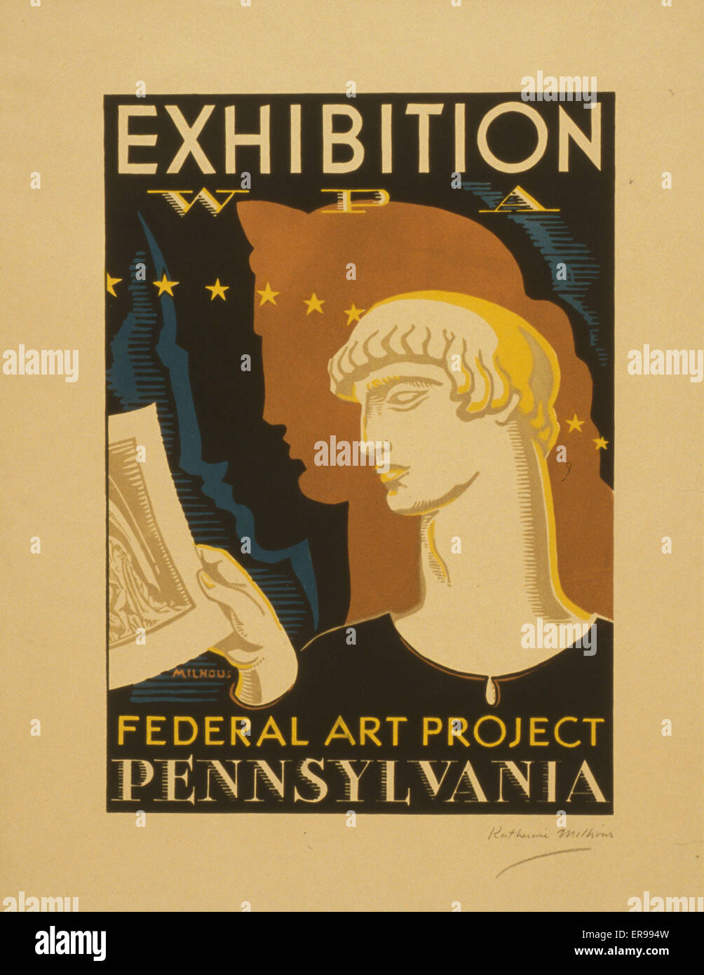 Exhibition WPA Federal Art Project Pennsylvania Stock Photo