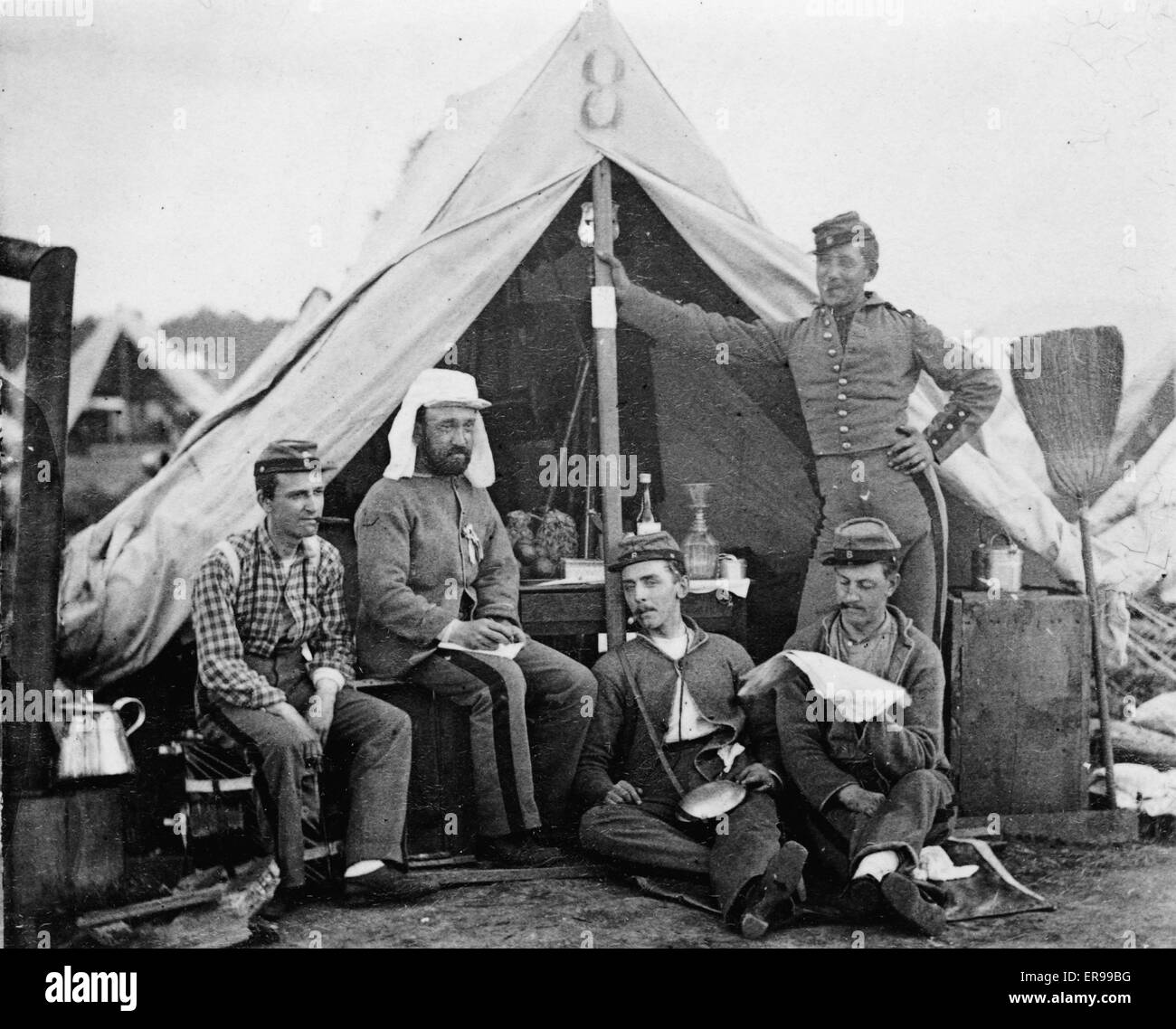 7th New York State Militia, Camp Cameron, D.C Stock Photo