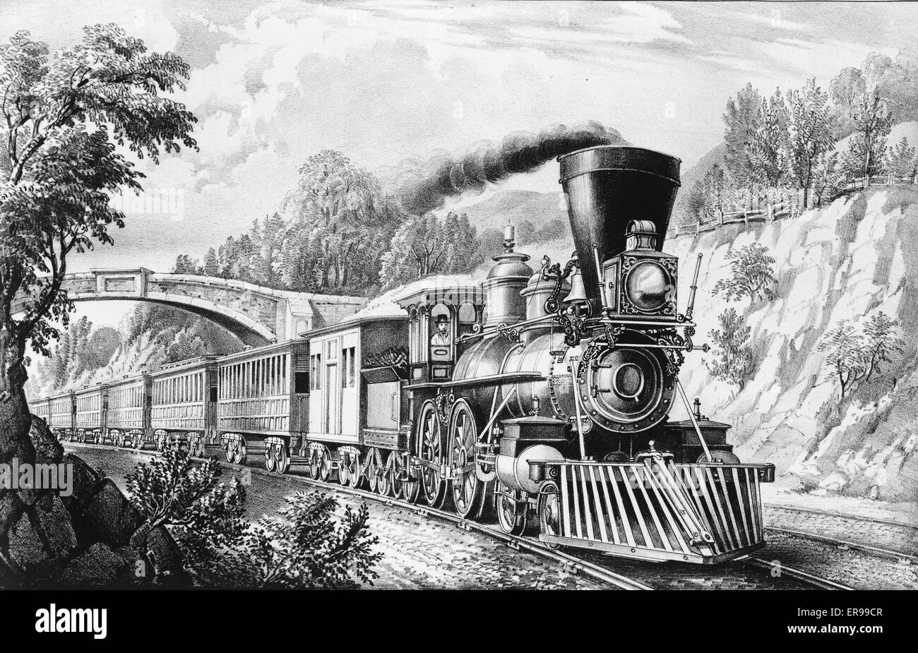 Trains in 1870s hi-res stock photography and images - Alamy