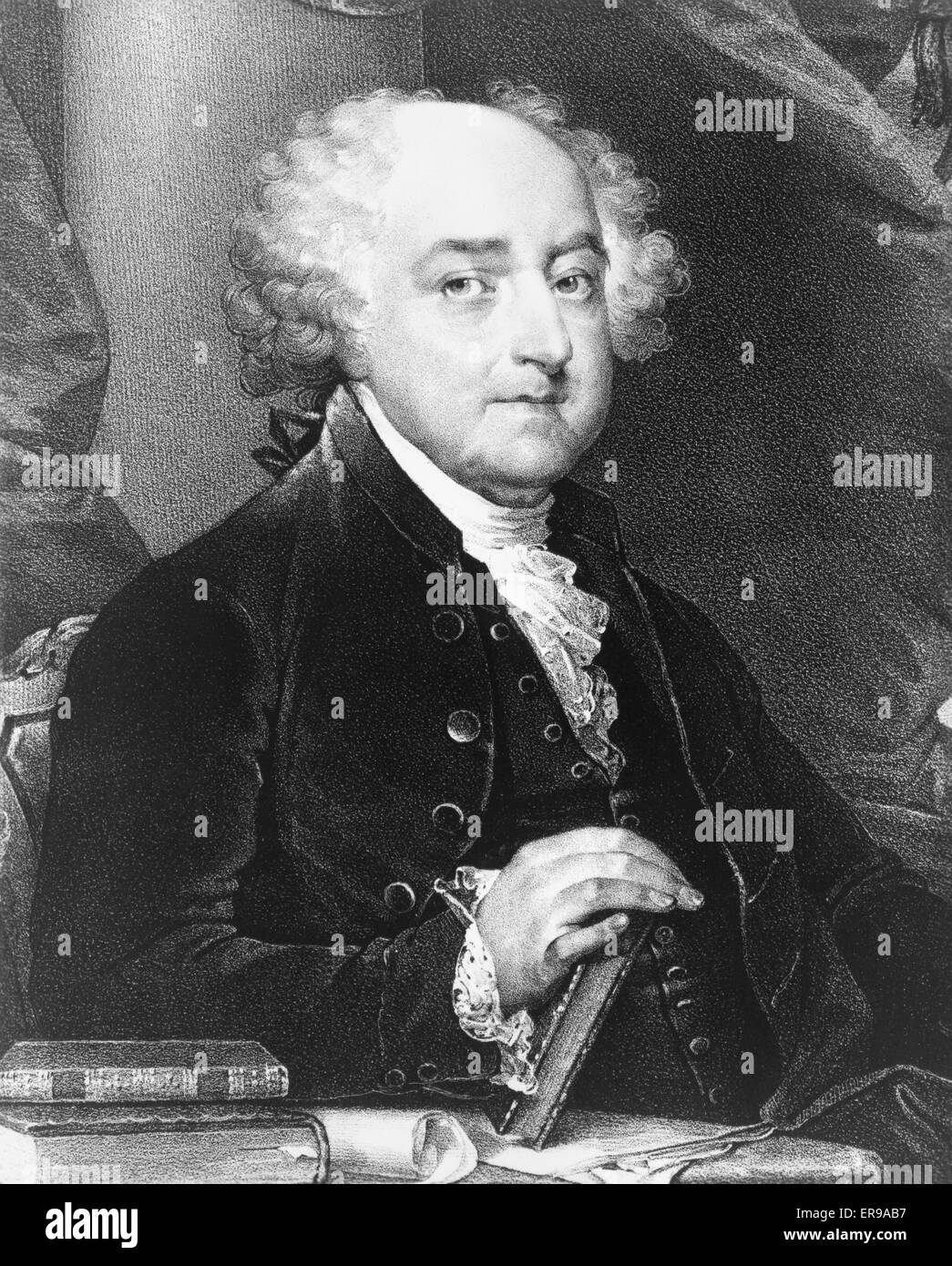 John Adams Second President Of The United States John Adams Half Length Portrait Seated Stock Photo Alamy