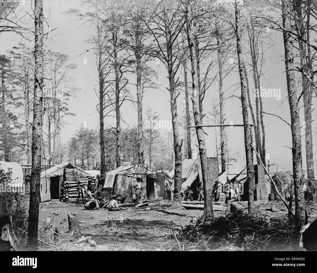 Headquarters Army of Potomac - Brandy Station, April 1864 - Stock Photo