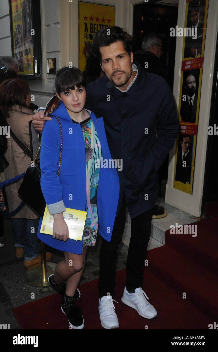 London, UK, 18 May 2015,Anthony West &  Josephine Van Der Gucht attends premiere of Sunny Afternoon based on the story of the Kinks at the Harold Pinter theatre in the West End. Stock Photo