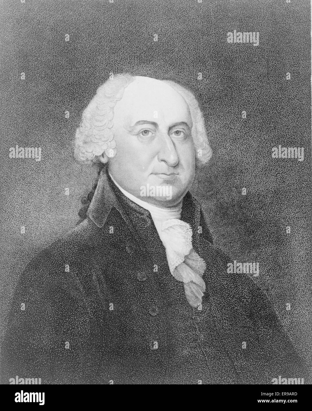 Head-and-Shoulders Portrait Second President of The United States of America John Adams Facing Slightly Right. Historic Photos 1814 Photo John Adams