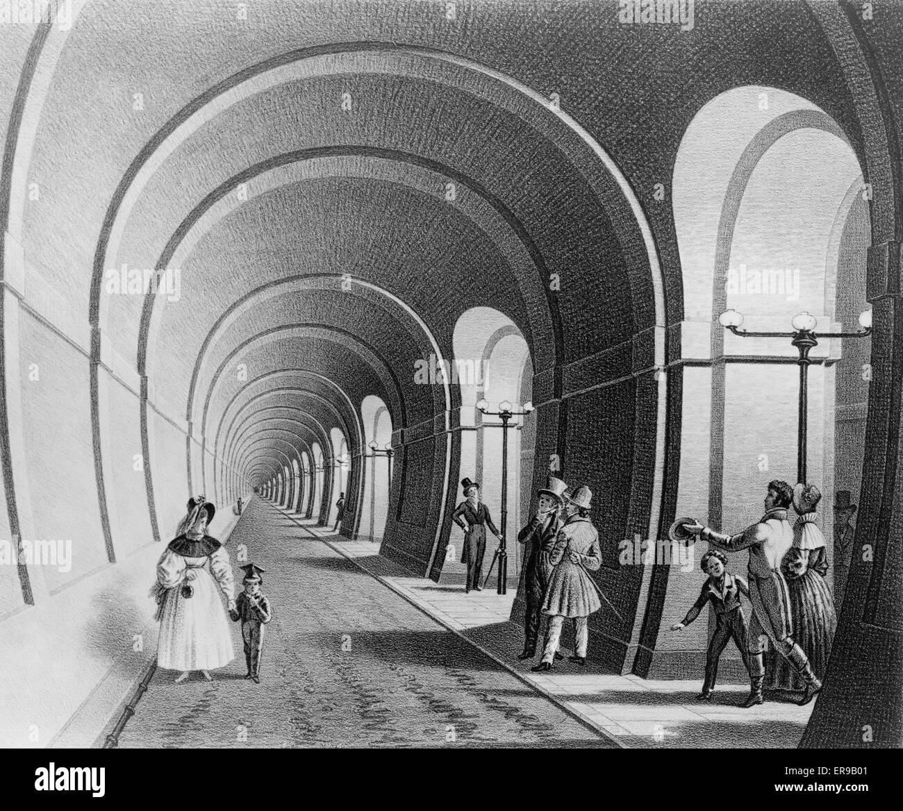 The Thames Tunnel. Date between 1830 and 1880(?). Stock Photo
