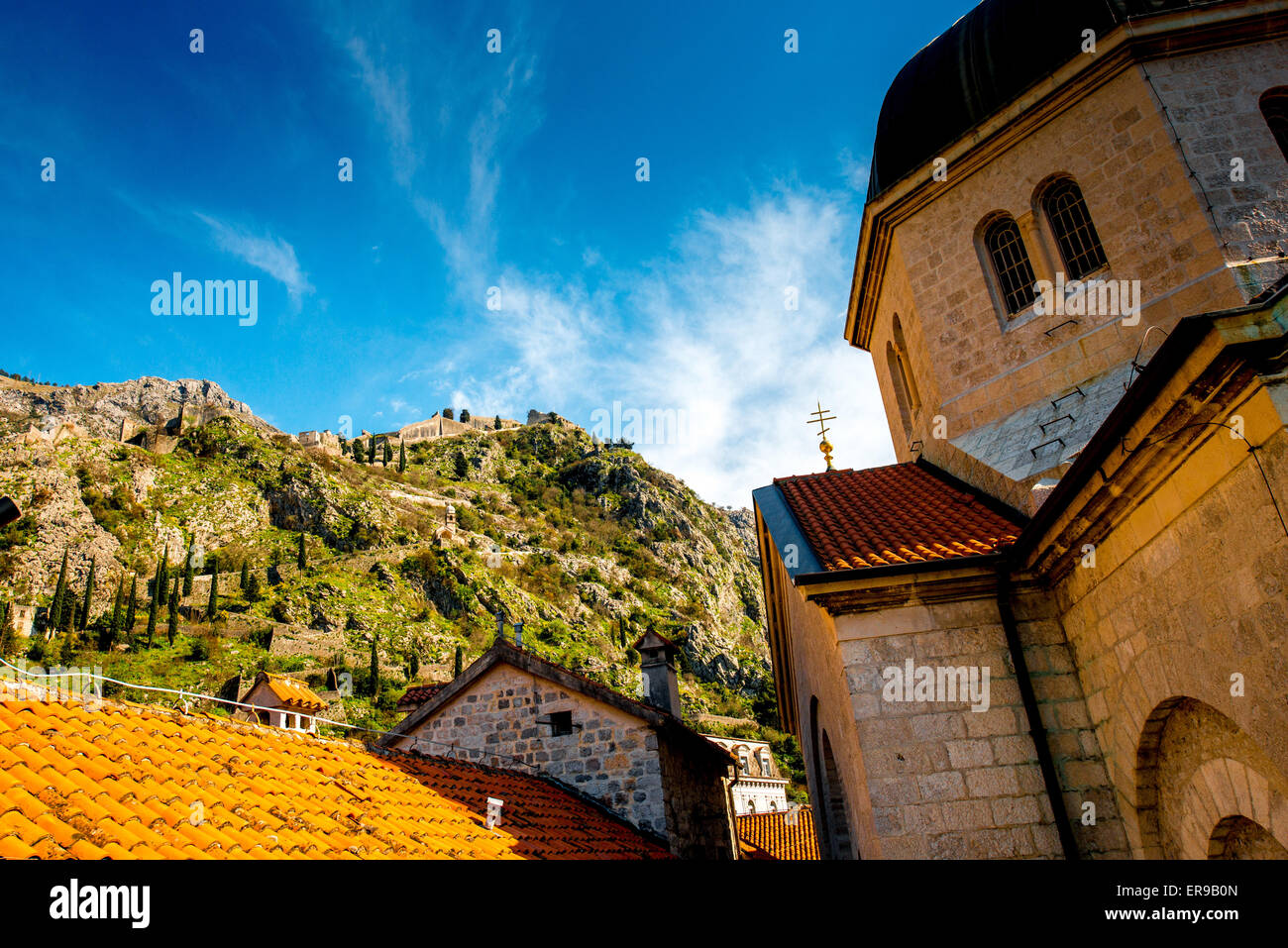 Kotor old city in Montenegro Stock Photo