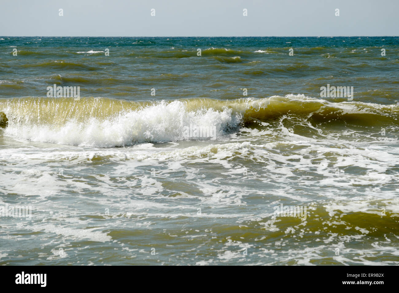 Gulf of Mexico surf at Gulf Shores, Alabama. Stock Photo