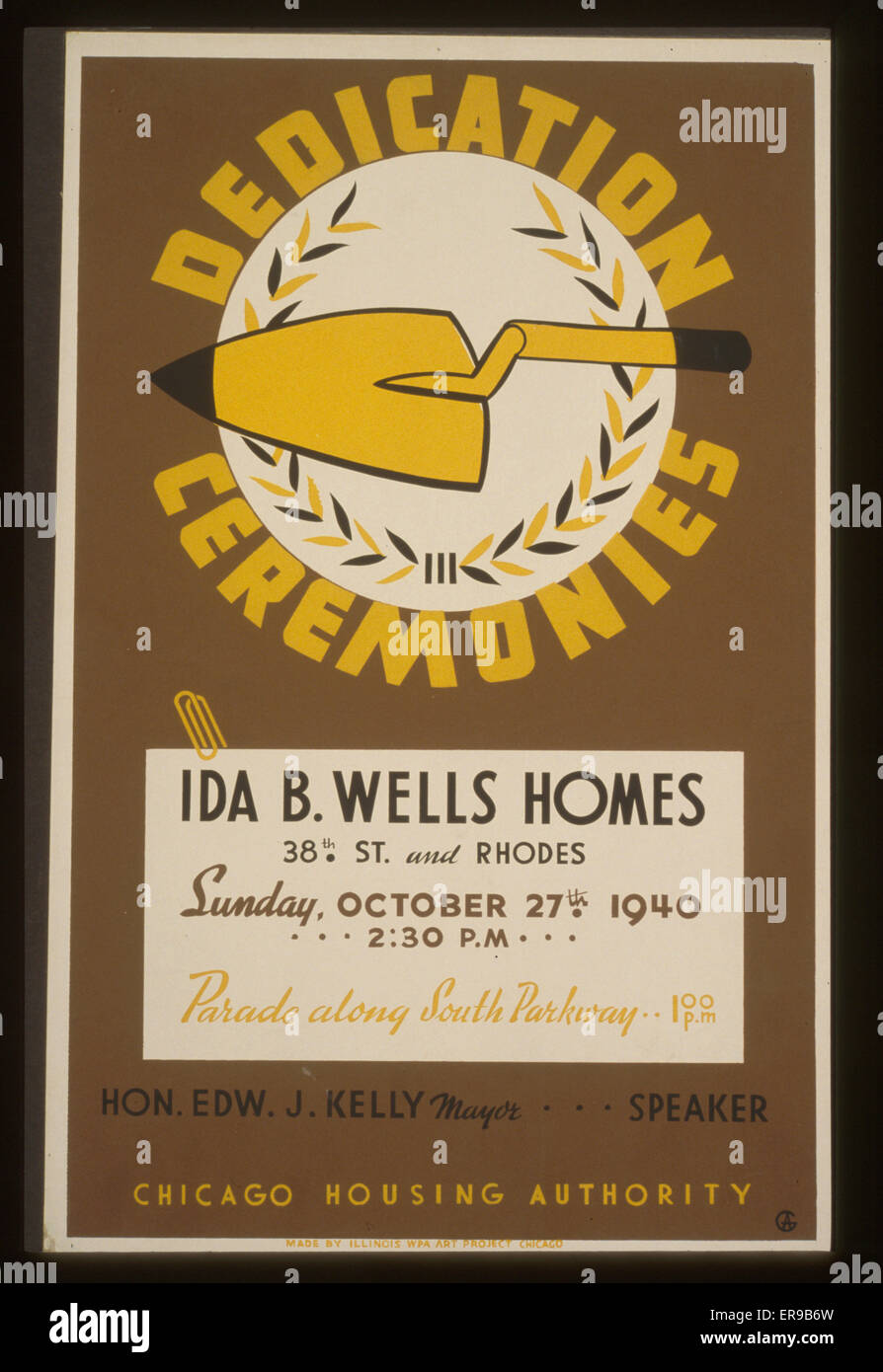 Dedication ceremonies - Ida B. Wells Homes ... parade along Stock Photo