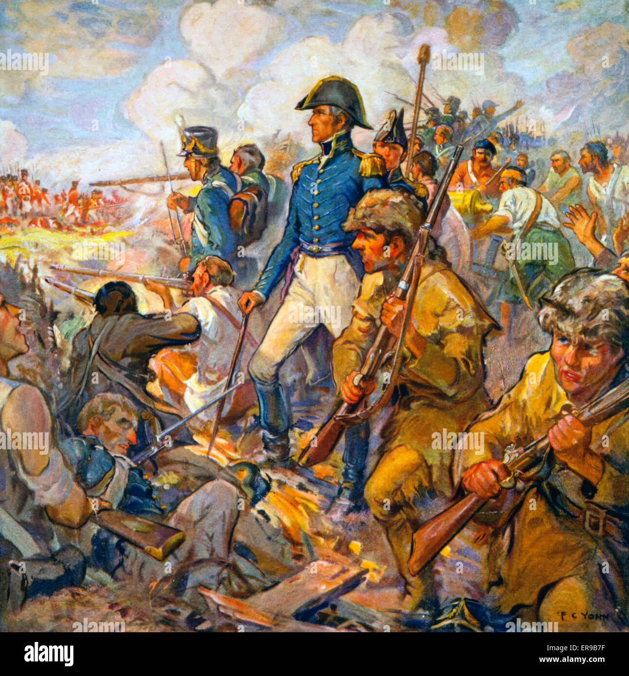 Battle Of Horseshoe Bend Painting