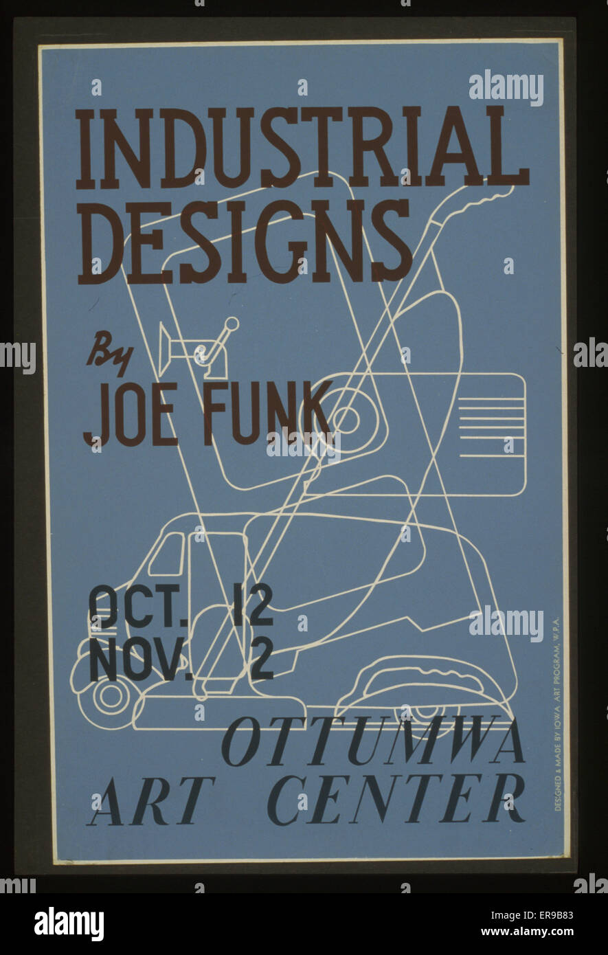 Industrial designs by Joe Funk, Ottumwa Art Center Stock Photo