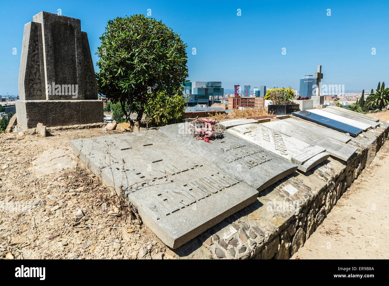 Great city cemetery in Barcelona, Catalonia, Spain Stock Photo