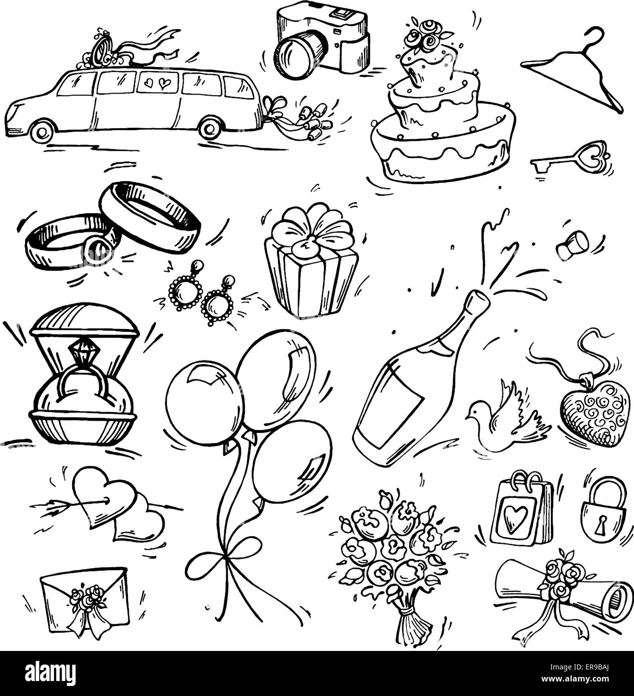 Set of wedding icon Stock Vector Image & Art - Alamy