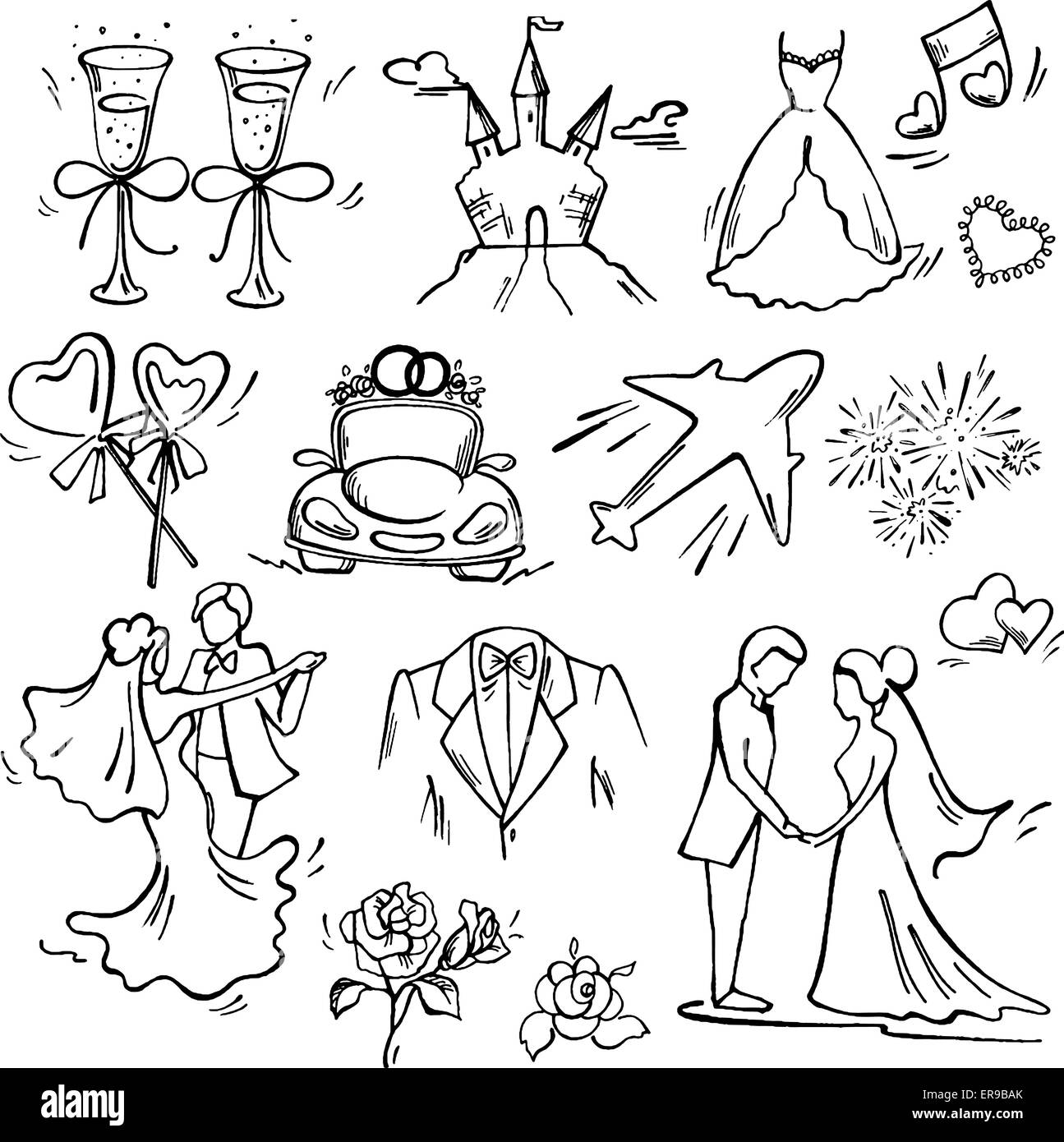 Set of wedding icon Stock Vector Image & Art - Alamy
