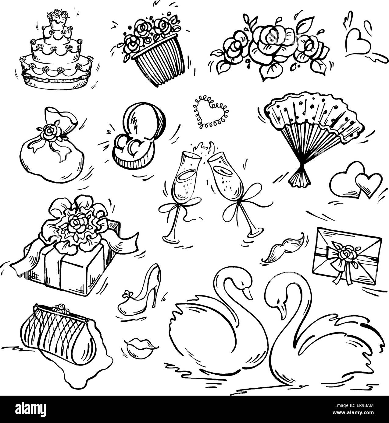 Set of wedding icon Stock Vector Image & Art - Alamy