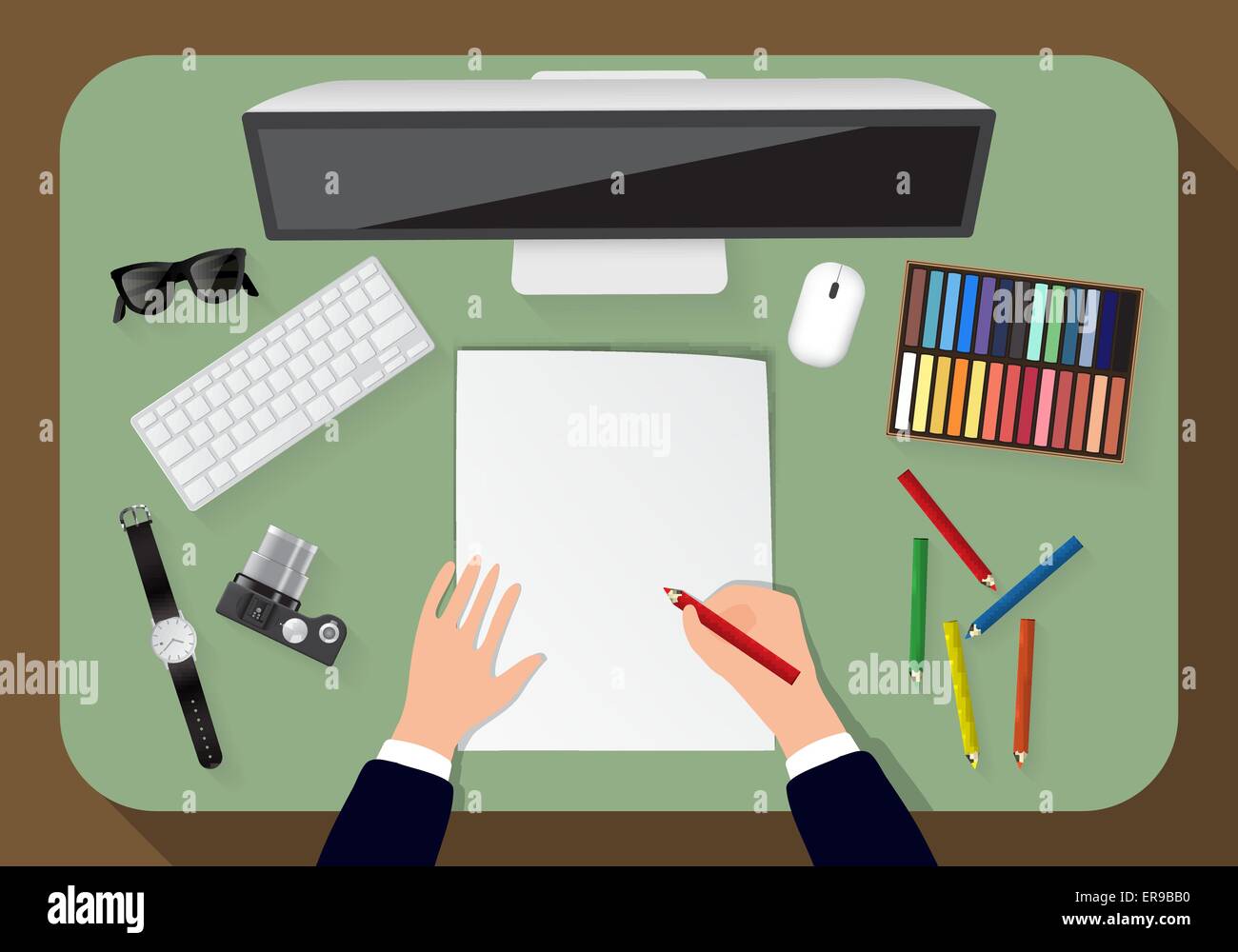 Workplace concept. Flat design Stock Vector Image & Art - Alamy
