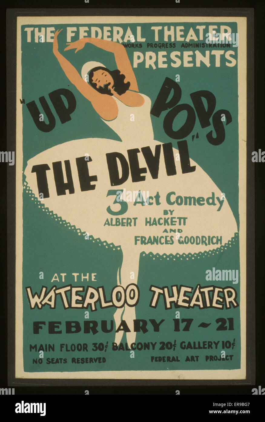 The Federal Theatre presents Up pops the devil 3 act comedy Stock Photo