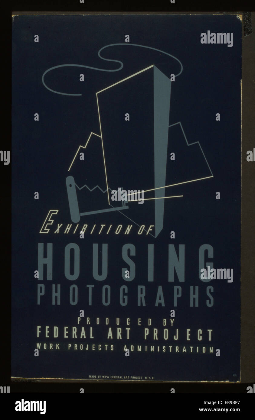 Exhibition of housing photographs Produced by Federal Art Pr Stock Photo