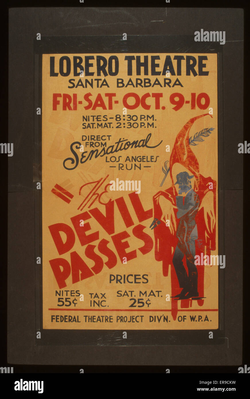 The devil passes Direct from sensational Los Angeles run The Stock Photo