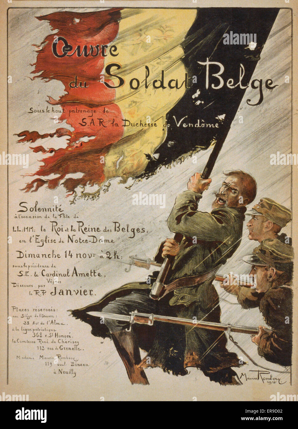 Oeuvre du soldat belge Stock Photo