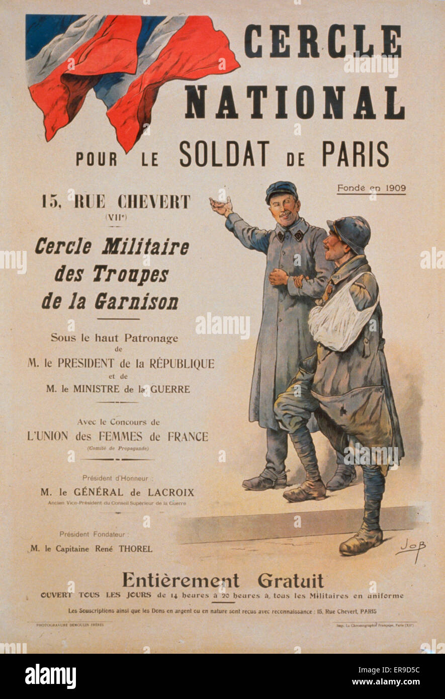 Cercle National pour le soldat de Paris Stock Photo