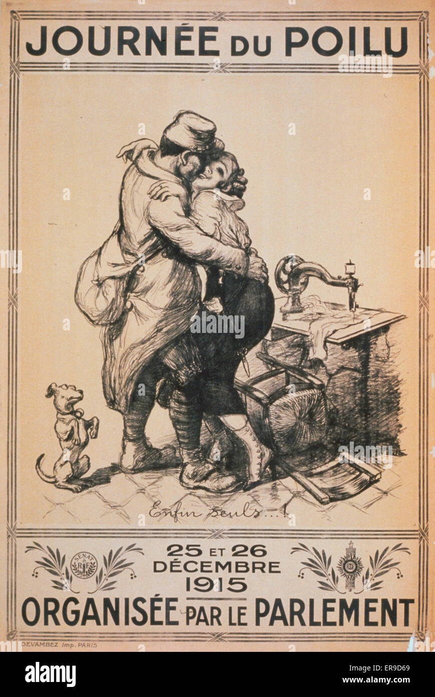 Journe du Poilu. 25 et 26 decembre 1915. Organisee par le Stock Photo